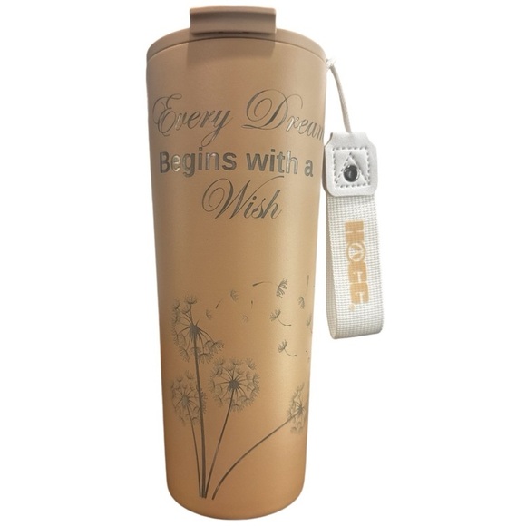 CUSTOM ENGRAVED 24oz DUAL FLIP SLIM W/ STRAP VANILLA - Picture 4 of 9